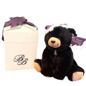 🌈 6/$60 NWT Ben Bridge Benny Jewelry Holder Black Tan Bear Purple Hat 2024 10”